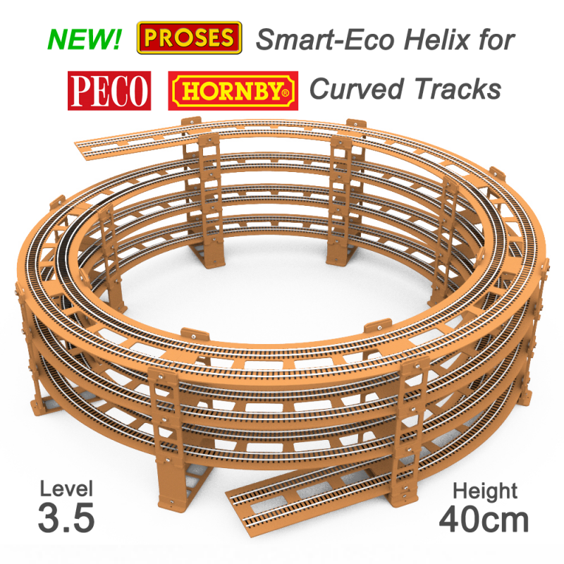 4 x Double Curved Setrack 3rd Radius 505mm 00 2nd Post Peco ST-231 Hornby R609