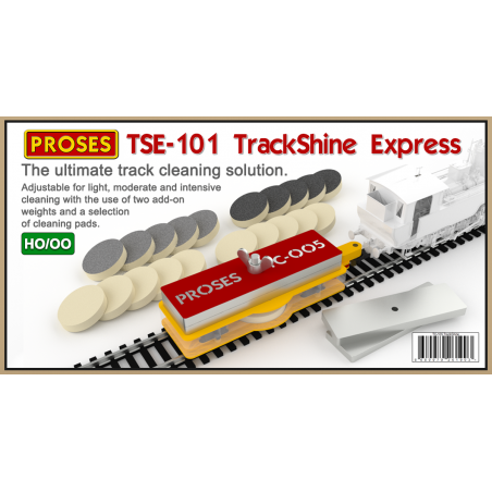 TSE-101 TrackShine Express HO Track Cleaning Car