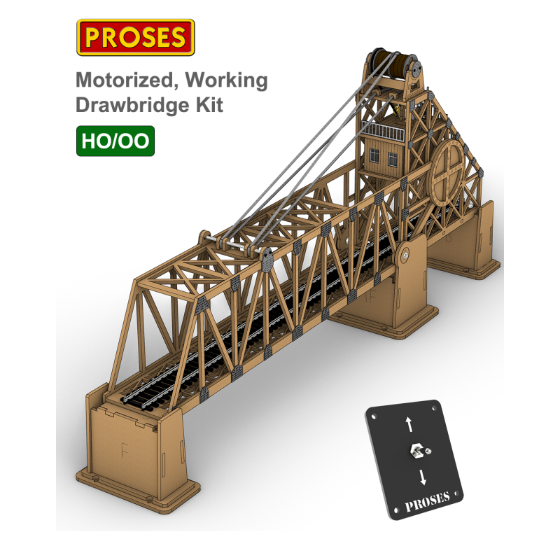 HO/OO Scale Motorized Drawbridge