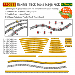 N Gauge Flexible Track Laying Mega Pack
