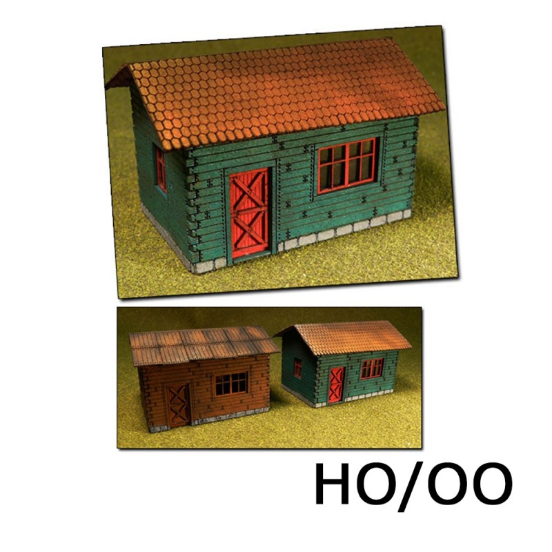 HO/OO 2 X Laser-Cut Cottages Kit