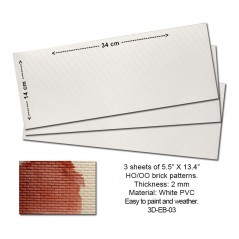 3D Embossed PVC Sheets (Brick Patterns)