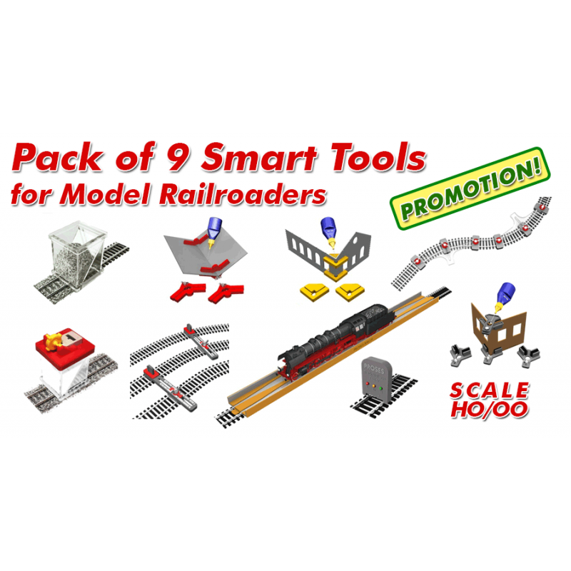 HO/OO Pack Of 9 Smart Tools 