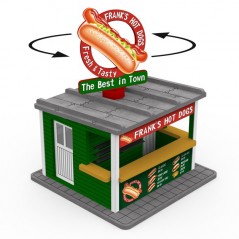 O Scale Hot Dog Booth
