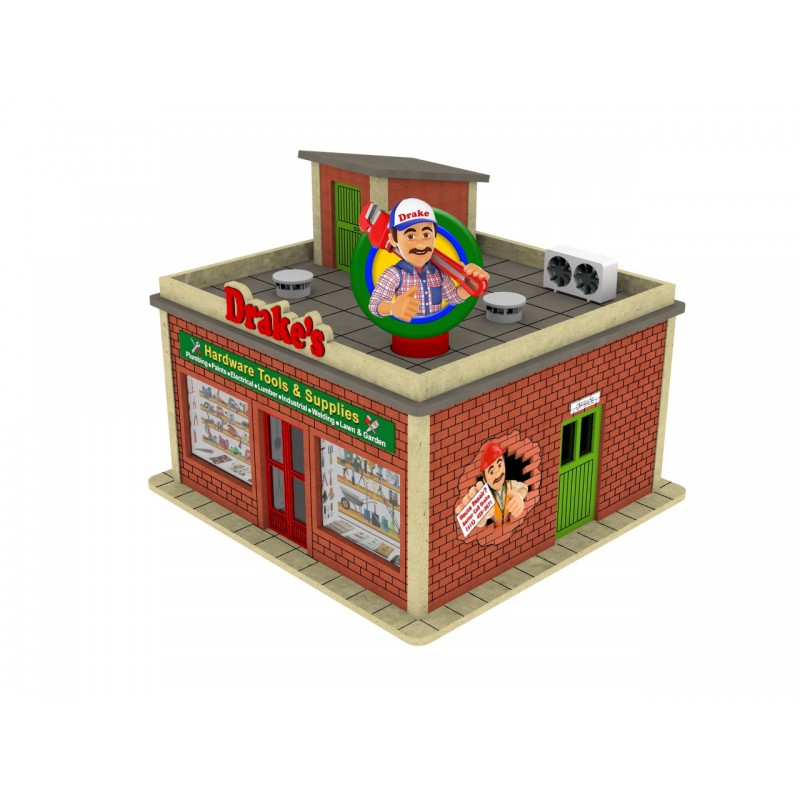 O Scale Hardware Shop w/Rotating Banner