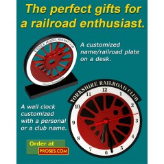 Railroaders Clock & Name Plate Combo